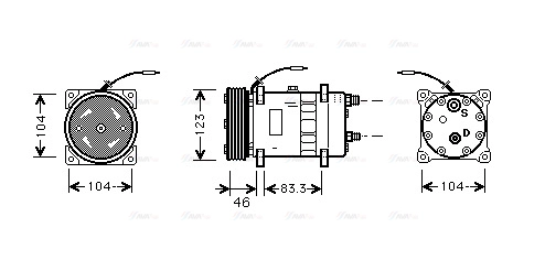 Compressor, air conditioning (UVK049)