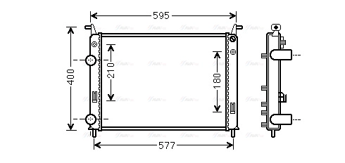 Radiator, engine cooling (FT2370)