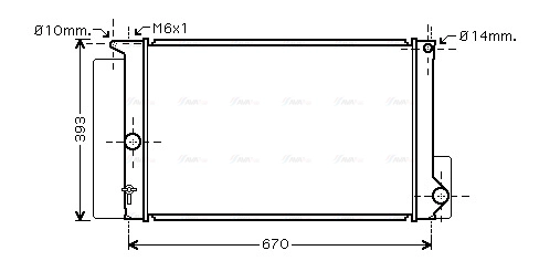 Radiator, engine cooling (TOA2397)