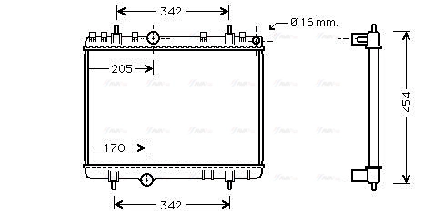 Radiator, engine cooling (PE2265)