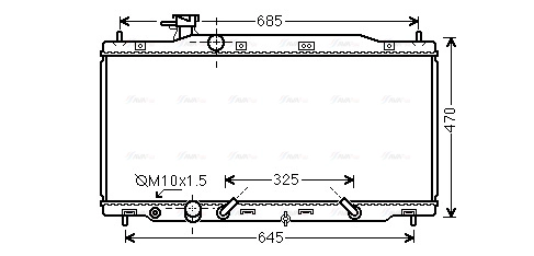Radiator, engine cooling (HD2269)