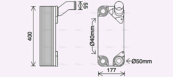 Oil Cooler, retarder (MN3101)