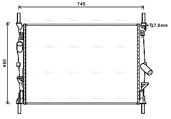 Radiator, engine cooling (FDA2589)