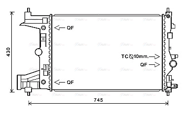 Radiator, engine cooling (OLA2486)