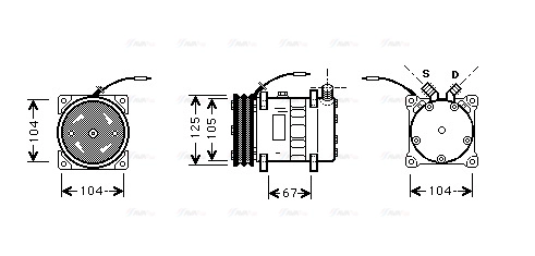 Compressor, air conditioning (UVK083)