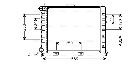 Radiator, engine cooling (AL2069)