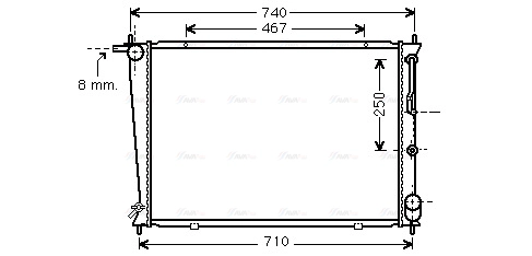 Radiator, engine cooling (HY2255)
