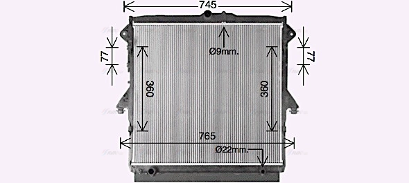 Radiator, engine cooling (FD2667)