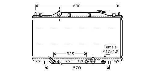 Radiator, engine cooling (HD2182)