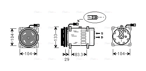 Compressor, air conditioning (DFAK025)
