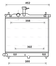 Radiator, engine cooling (HYA2291)