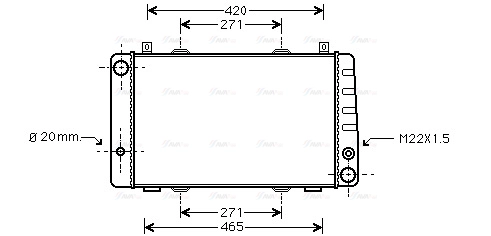 Radiator, engine cooling (SA2009)