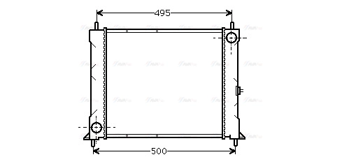 Radiator, engine cooling (AU2067)