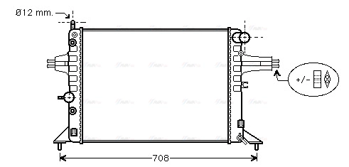 Radiator, engine cooling (OLA2256)