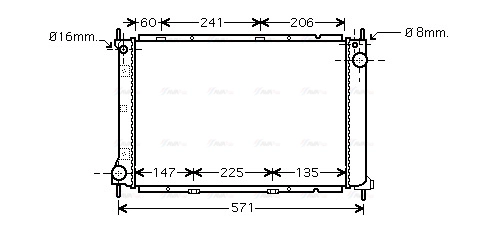 Radiator, engine cooling (DN2250)