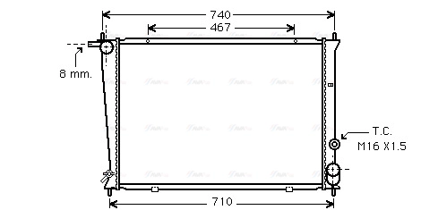 Radiator, engine cooling (HY2053)