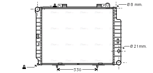 Radiator, engine cooling (MSA2302)