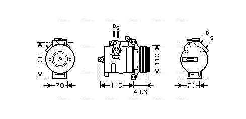 Compressor, air conditioning (BWAK334)