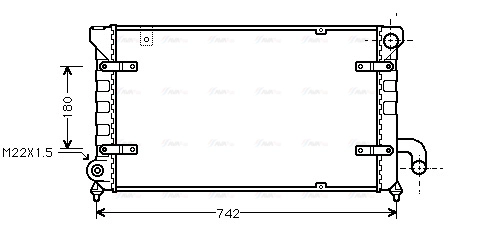 Radiator, engine cooling (STA2028)