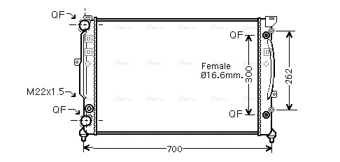 Radiator, engine cooling (AIA2122)