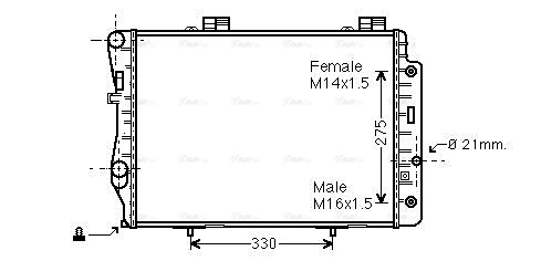 Radiator, engine cooling (MSA2173)