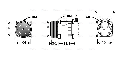 Compressor, air conditioning (CLAK002)