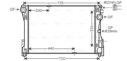 Radiator, engine cooling (MS2693)