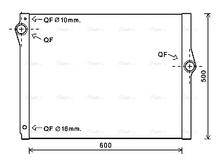 Radiator, engine cooling (BW2420)