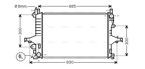 Radiator, engine cooling (VOA2114)