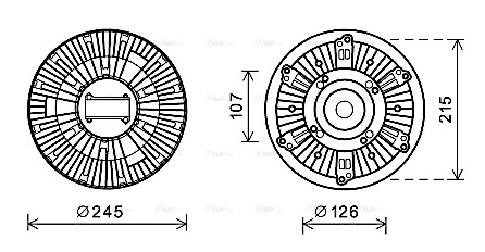 Clutch, radiator fan (VLC065)