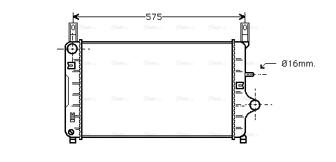 Radiator, engine cooling (FD2127)