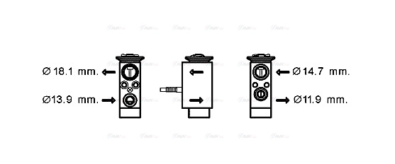 Expansion Valve, air conditioning (BW1432)