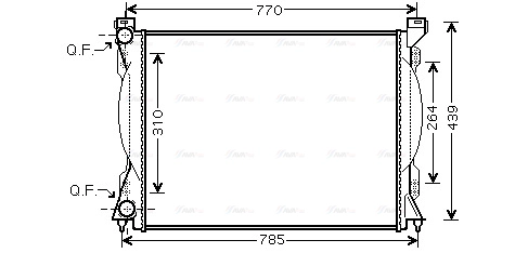 Radiator, engine cooling (AI2233)