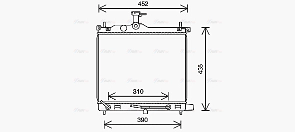 Radiator, engine cooling (HY2454)
