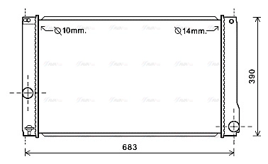 Radiator, engine cooling (TO2608)