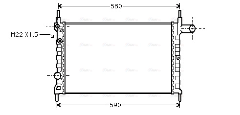Radiator, engine cooling (OLA2150)