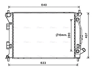 Radiator, engine cooling (HY2436)