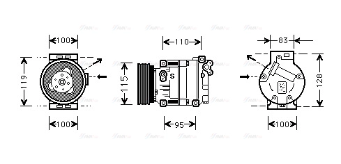 Compressor, air conditioning (FTK033)