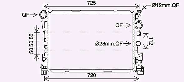 Radiator, engine cooling (MS2691)