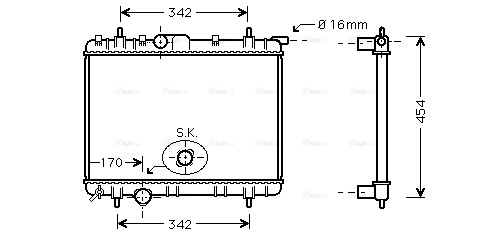 Radiator, engine cooling (PEA2247)