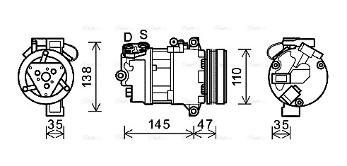 Compressor, air conditioning (BWAK395)