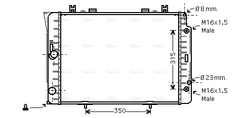 Radiator, engine cooling (MSA2151)