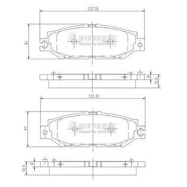 Brake Pad Set, disc brake (J3612014)
