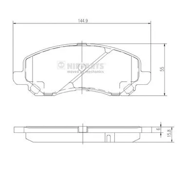 Brake Pad Set, disc brake (J3605046)