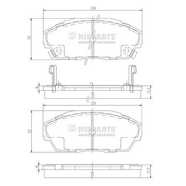 Brake Pad Set, disc brake (J3604022)