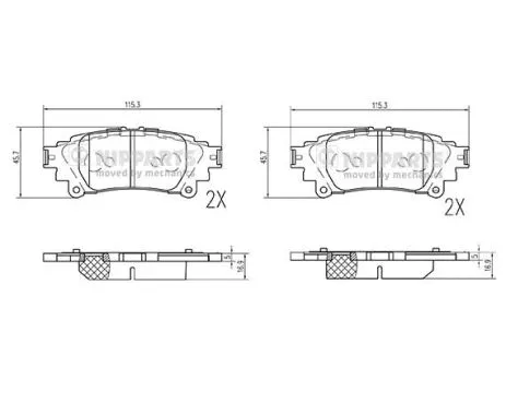 Brake Pad Set, disc brake (N3612047)