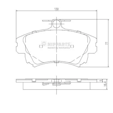Brake Pad Set, disc brake (J3605042)