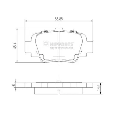 Brake Pad Set, disc brake (J3611035)