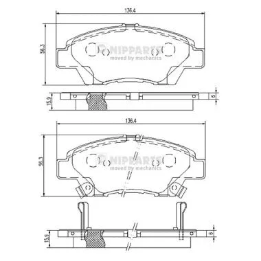 Brake Pad Set, disc brake (N3604068)