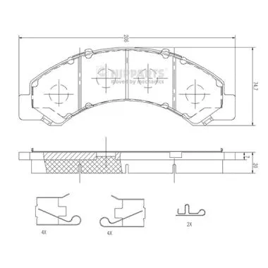 Brake Pad Set, disc brake (N3609013)